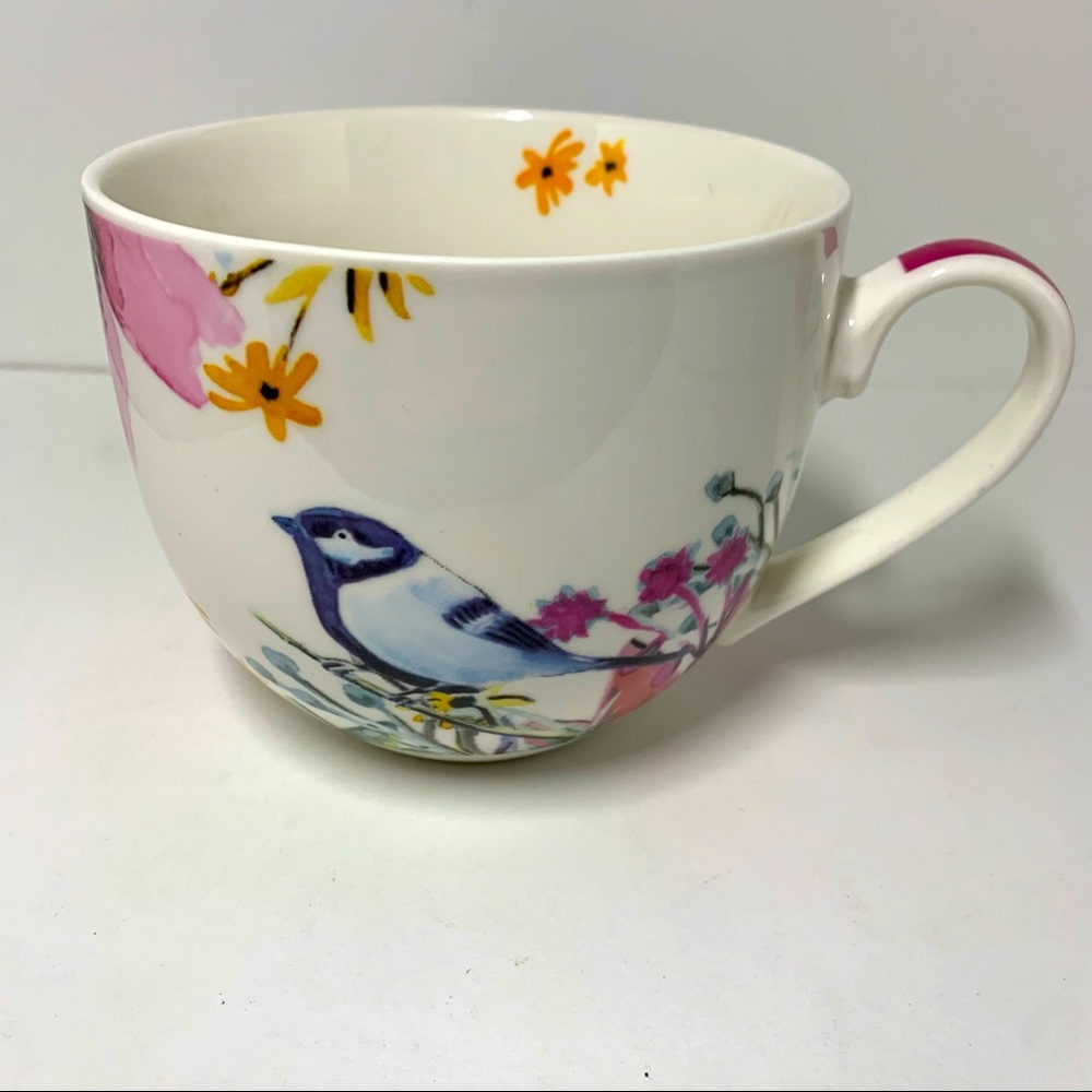 Ciroa new bone China floral bird mug